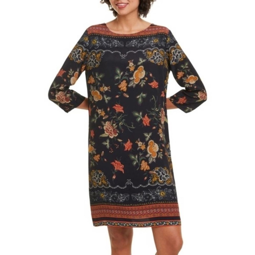 Desigual floral colorful vest Praga dress size 6 new!!!
